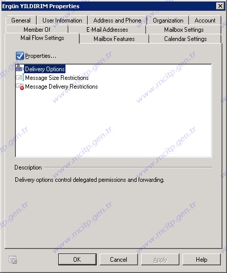 Exchange 2010 User Mailbox Mail Flow Settings