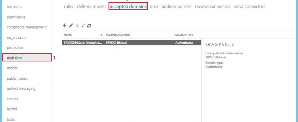 Exchange Server 2016 Accepted Domain Yapılandırması