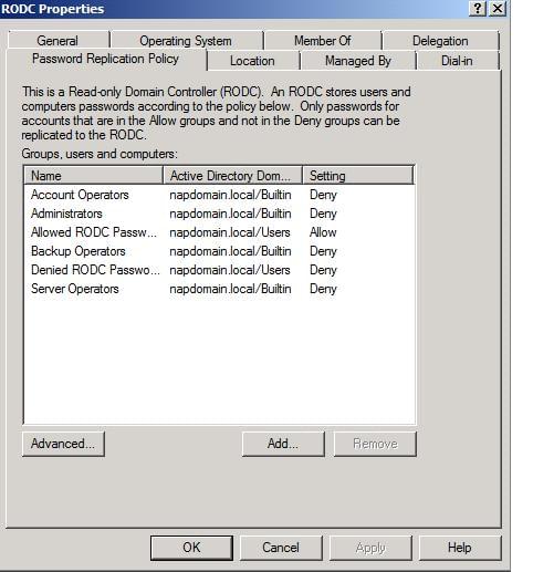 RODC Password Replication Policy ve RODC cache’ini temizleme (2008 R2)