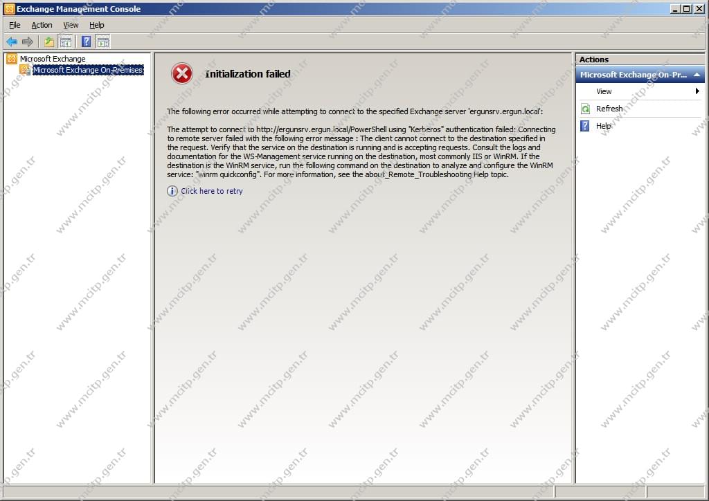 Exchange 2010 Management Console Failed