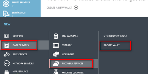 Microsoft Azure Backup Vault Oluşturulması