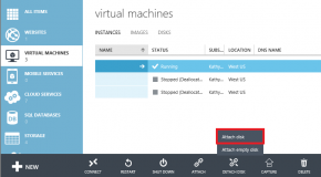 Microsoft Azure Attach Disk Oluşturma