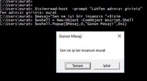 PowerShell İle Eğlenceli İşlemler