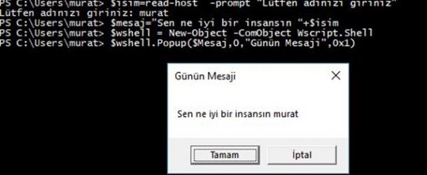 PowerShell İle Eğlenceli İşlemler